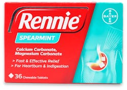 Rennie Spearmint 36 Chewable Tablets