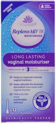 Replens Md Rx Longer Lasting Vaginal Moisturiser 12 x 5.9G
