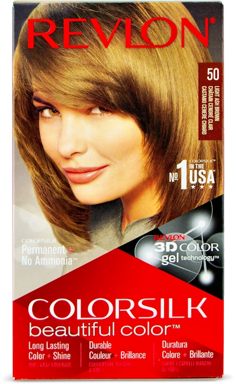 Photos - Hair Dye Revlon Colorsilk Permanent Hair Colour 50 Light Ash Brown 