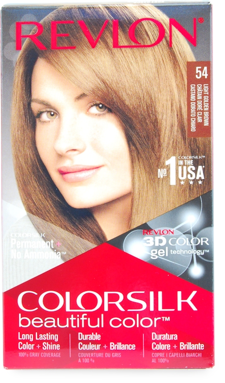 Photos - Hair Dye Revlon Colorsilk Permanent Hair Colour 54 Light Golden Brown 
