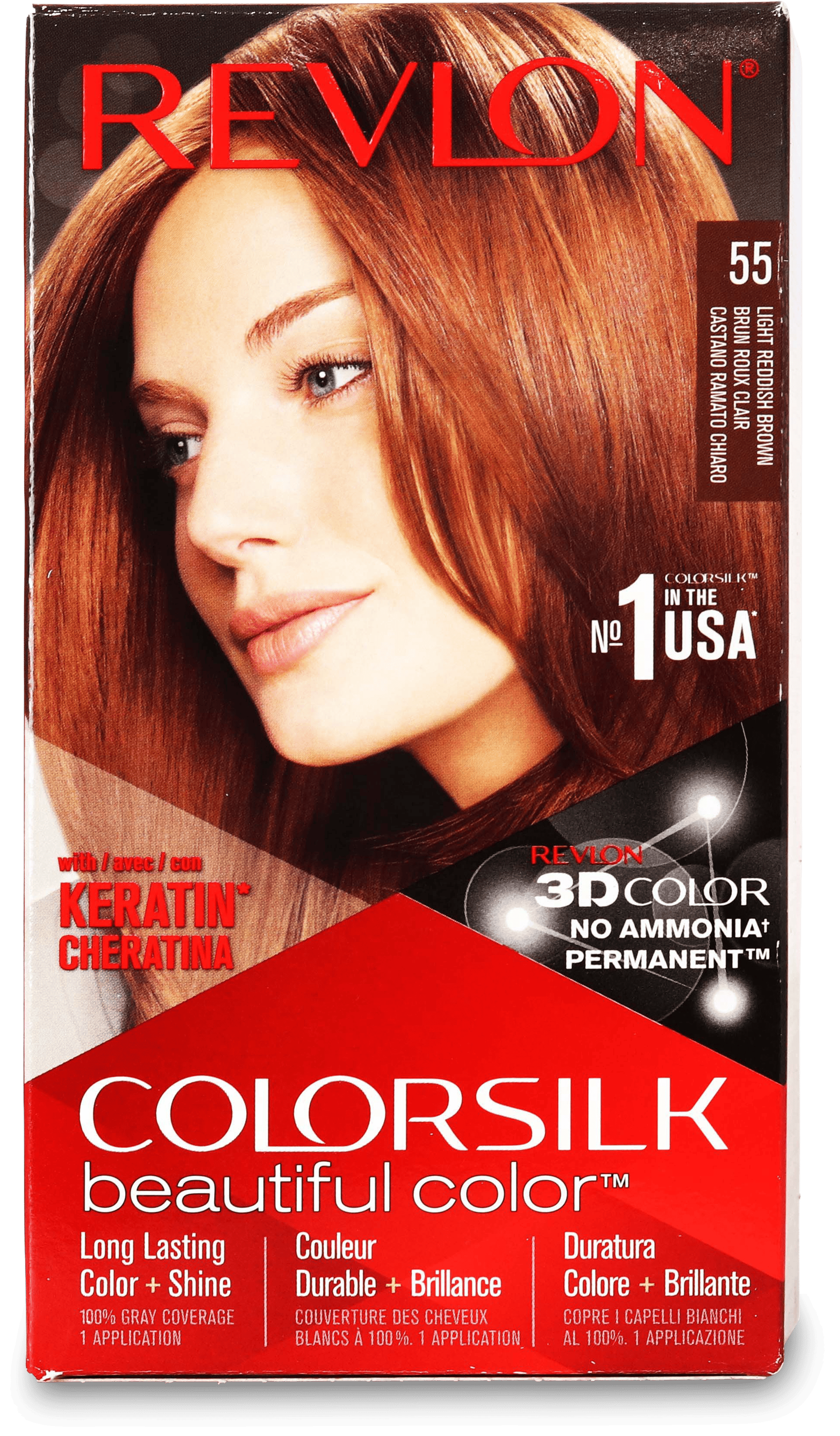 Revlon Colorsilk Permanent Hair Colour 55 Light Reddish Brown