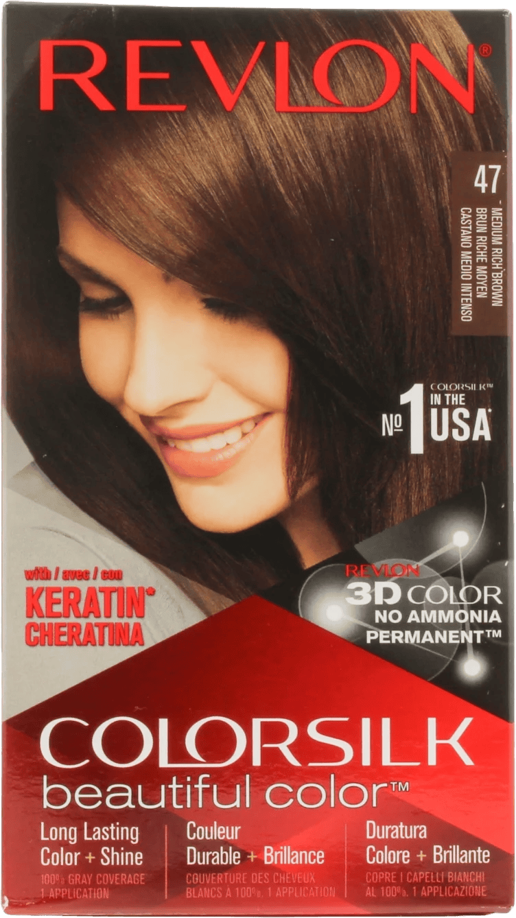 Revlon Colorsilk Permanent Hair Colour 47 Medium Rich Brown