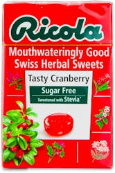 Ricola Tasty Cranberry Sugar Free Lozenges 45g