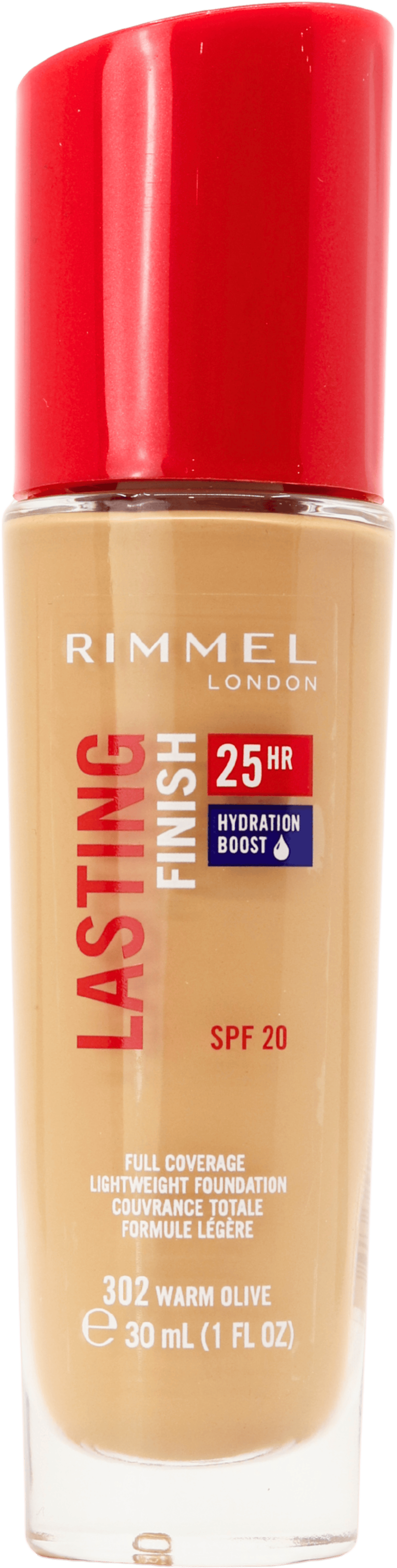 Rimmel Lasting Finish 25H Foundation 30ml - 302 Warm Olive