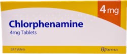 Allergy relief - Rx Farma Chlorphenamine 4mg 28 Tablets