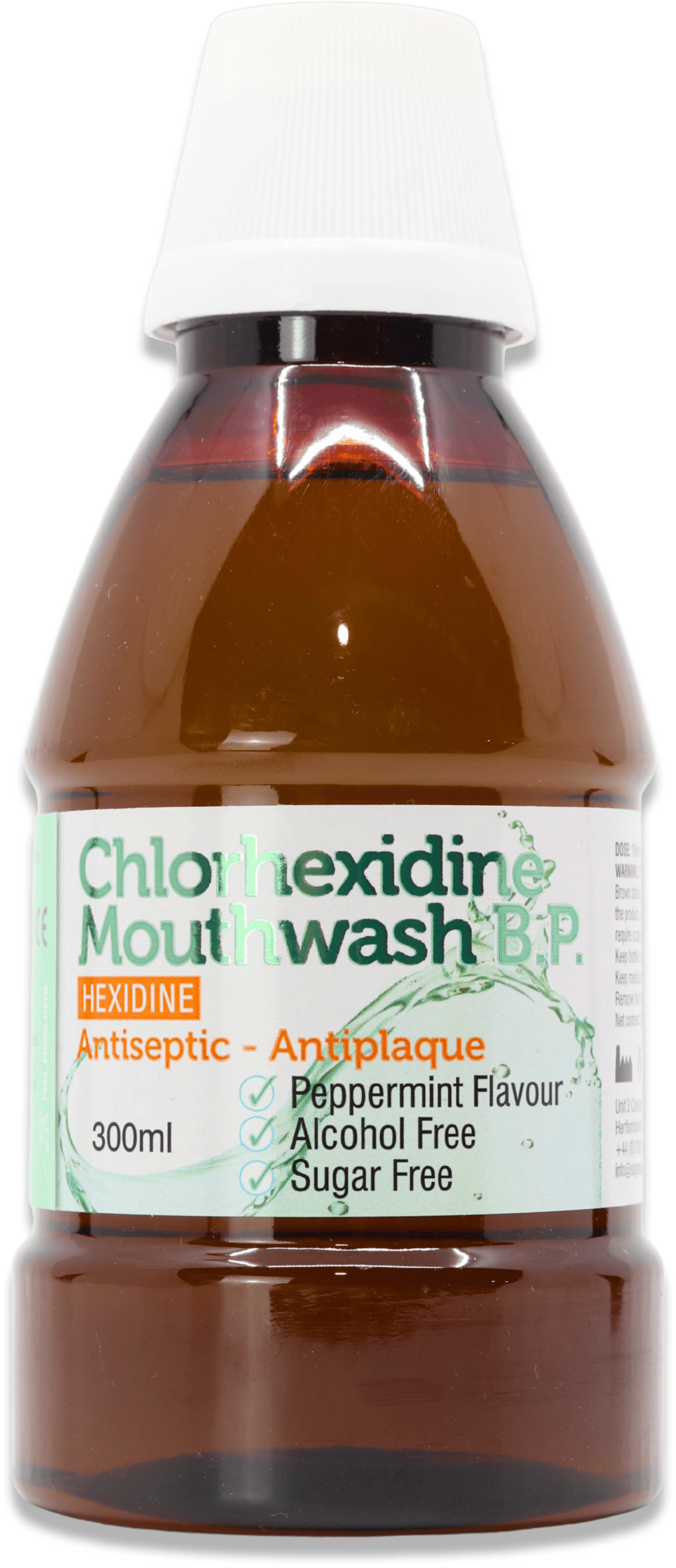 RxFarma Chlorhexidine Mouthwash Peppermint Flavour 300ml