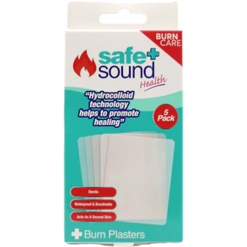 Safe & Sound Burn Plasters 7.5cm x 5cm 5 Pack | medino