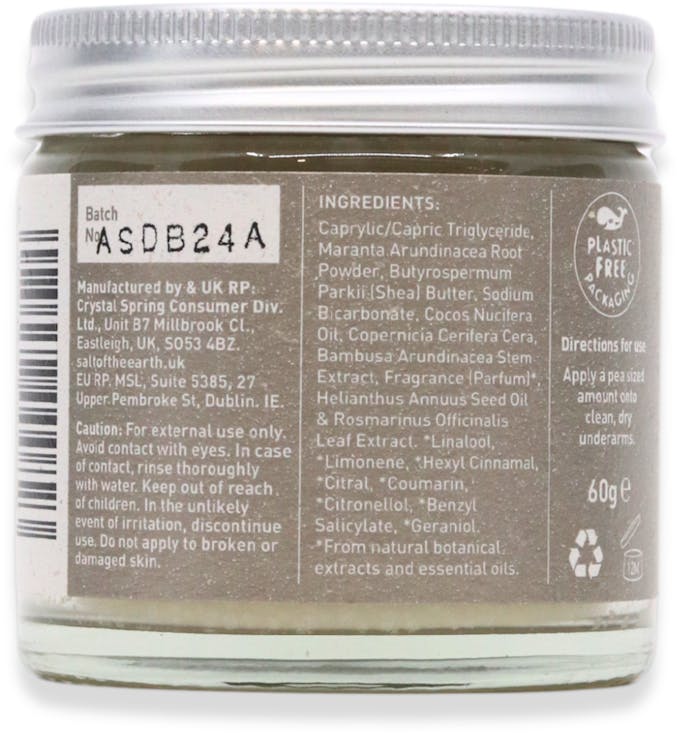 Salt of the Earth Amber & Sandalwood Deodorant Balm 60g - 2
