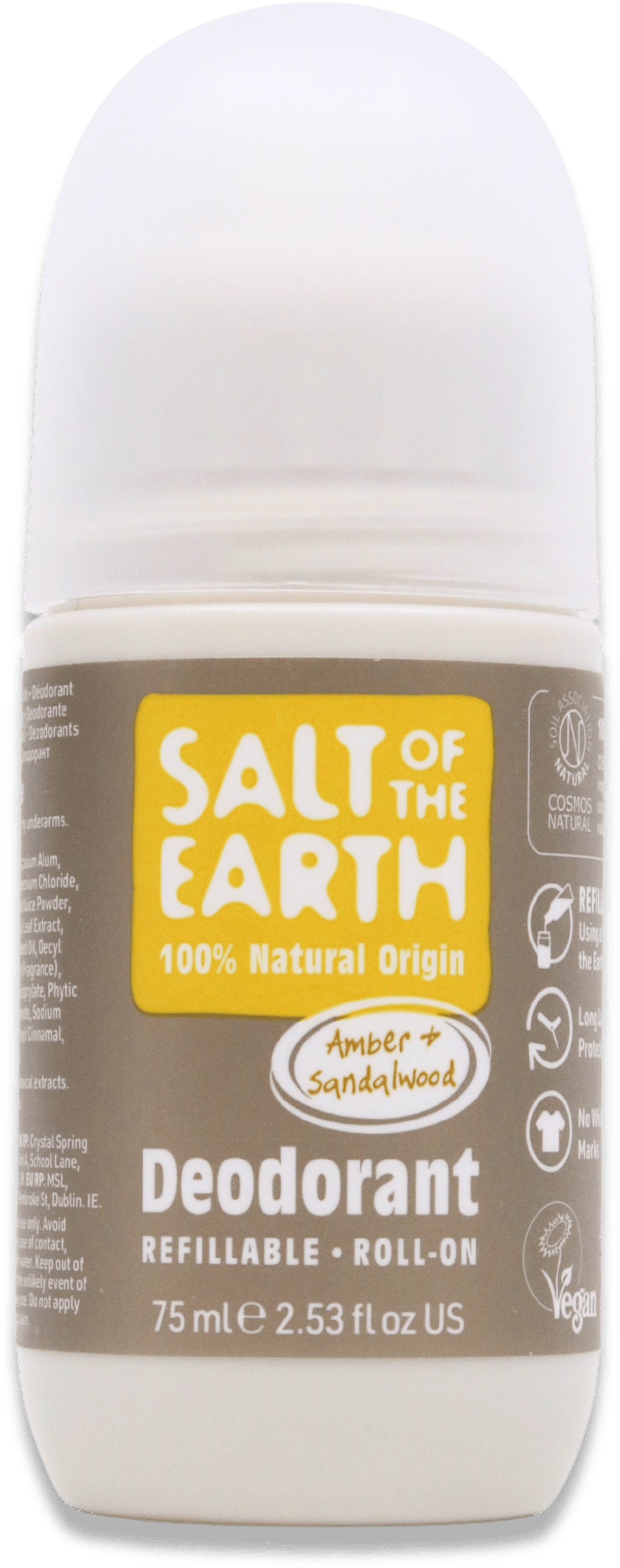 Salt of the Earth Amber & Sandalwood Deodorant Roll-on 75ml