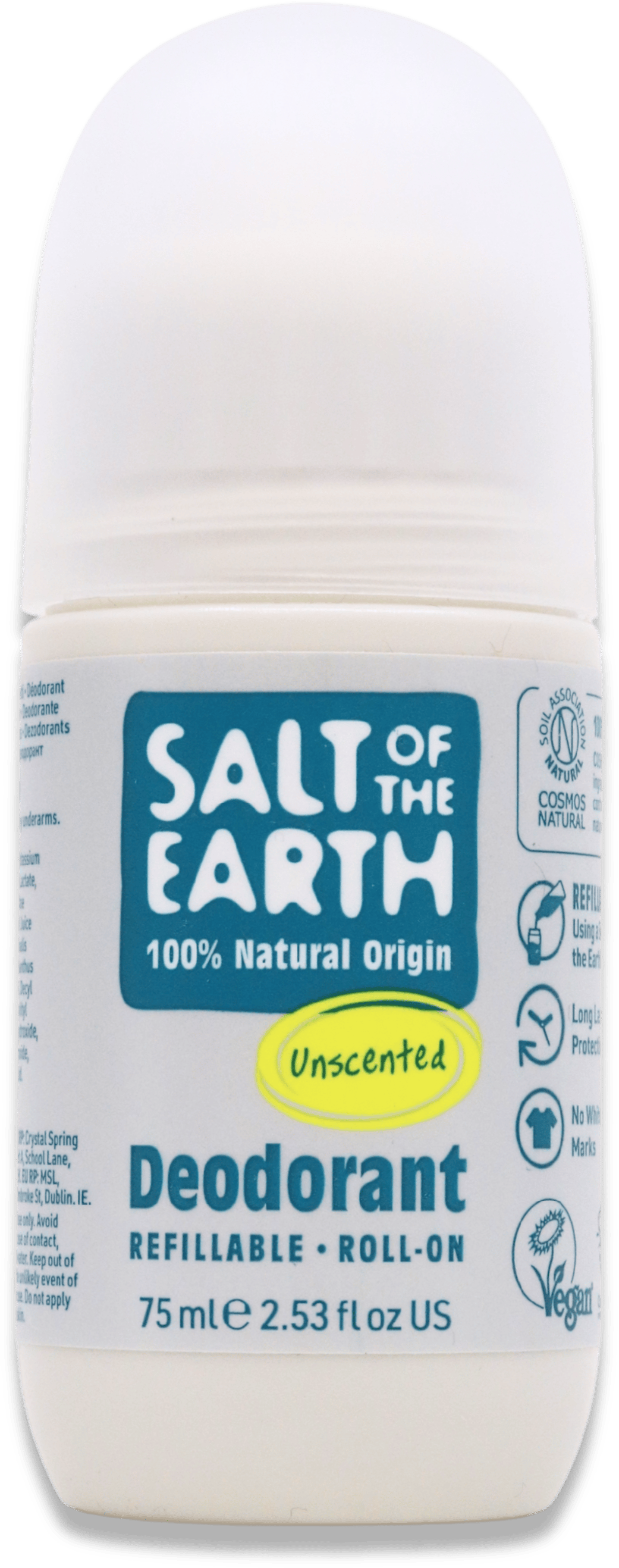 Salt of the Earth Unscented Deodorant Roll-on 75ml