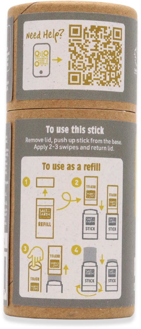 Salt of the Earth Amber & Sandalwood Deodorant Stick Refill 75g - 2