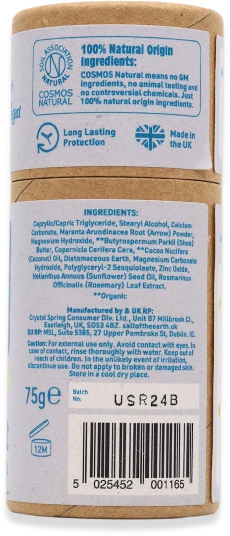 Salt of the Earth Unscented Deodorant Stick Refill 75g - 2