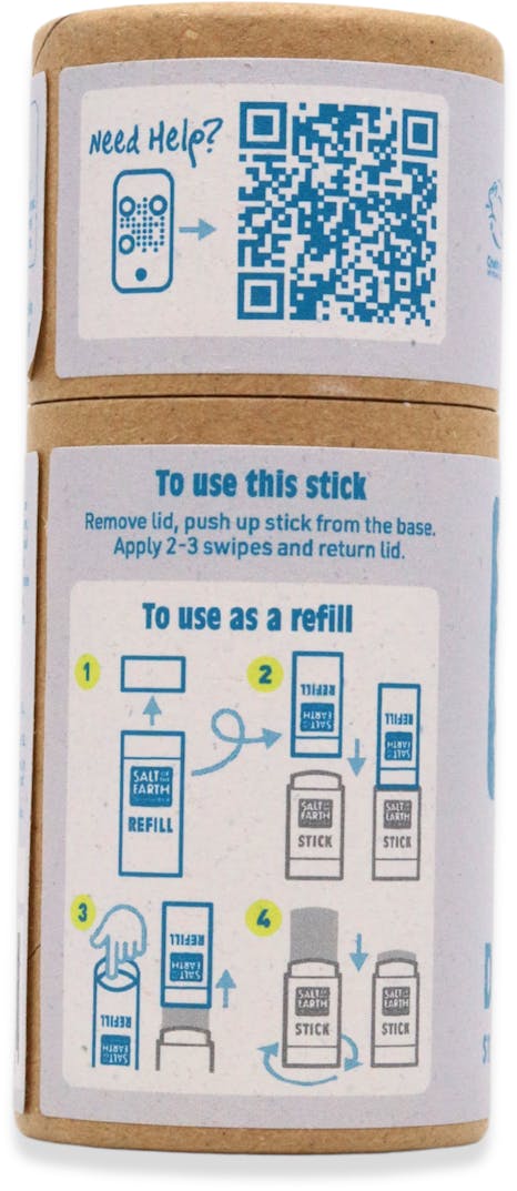 Salt of the Earth Unscented Deodorant Stick Refill 75g - 3