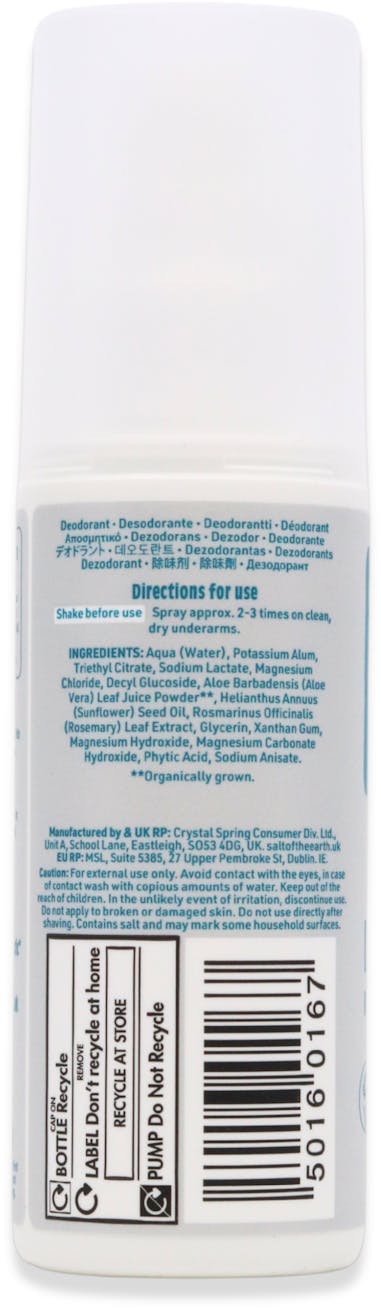 Salt of the Earth Unscented Deodrant Refillable Spray 100ml - 3