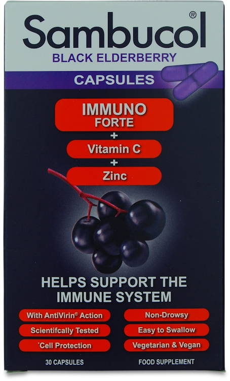 Sambucol Black Elderberry Extract Immuno Forte 30 Capsules