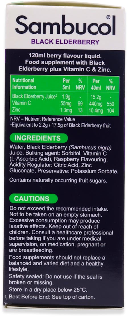 Sambucol Immuno Forte Black Elderberry Liquid 120ml - 2