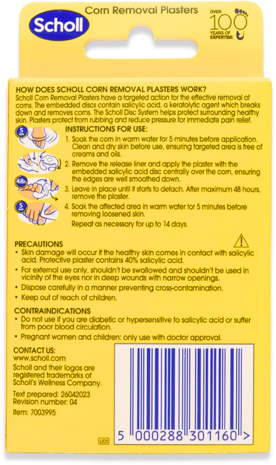 Scholl Corn Removal Plasters 4 Pack - 2