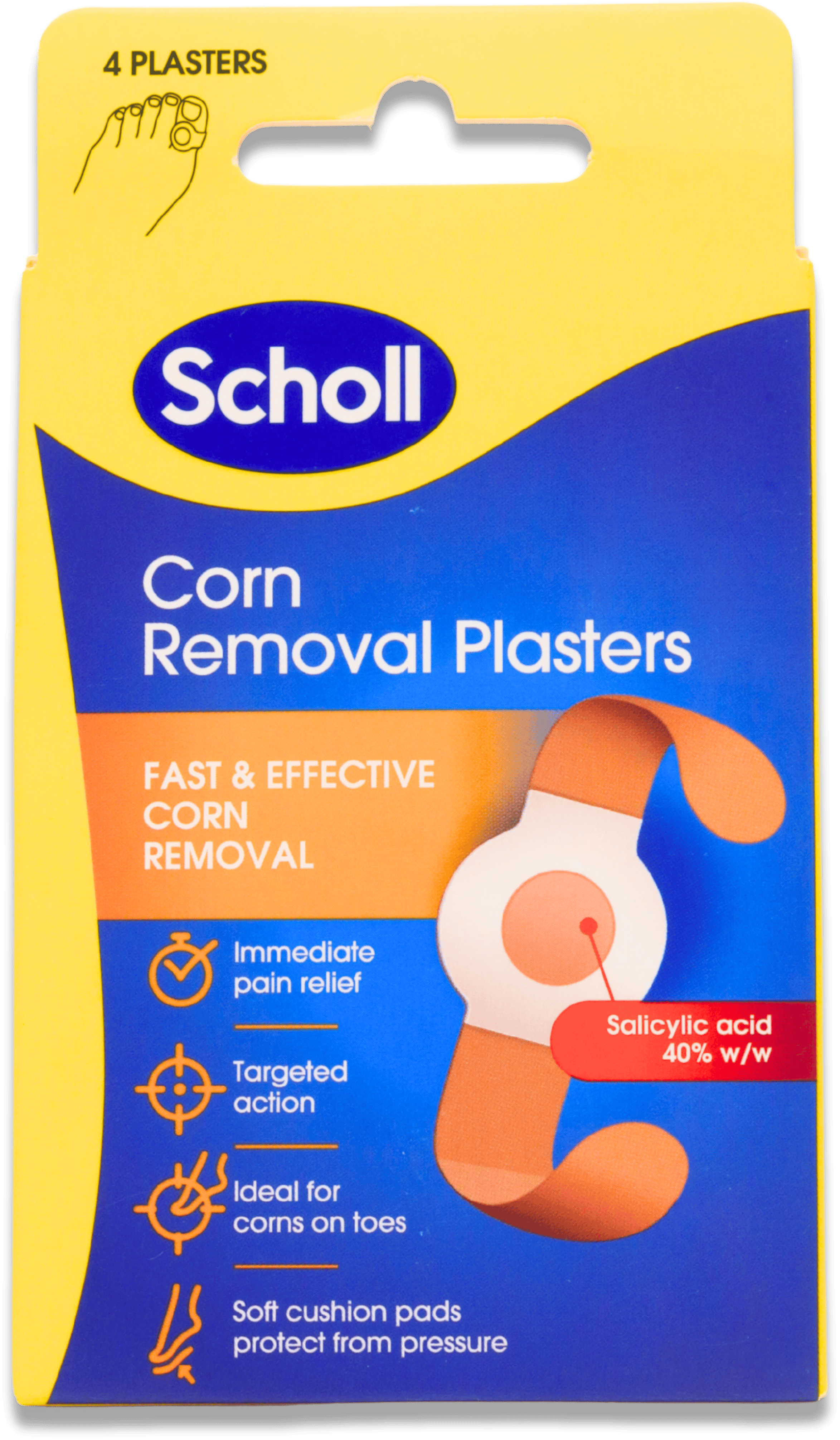 Scholl Corn Removal Plasters 4 Pack