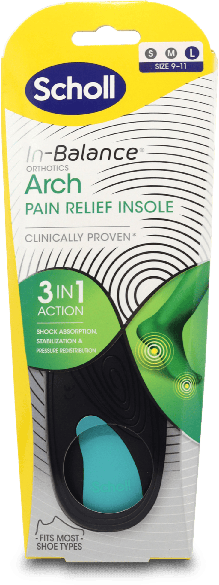 Scholl Orthotic Foot Insole 1 pair Large