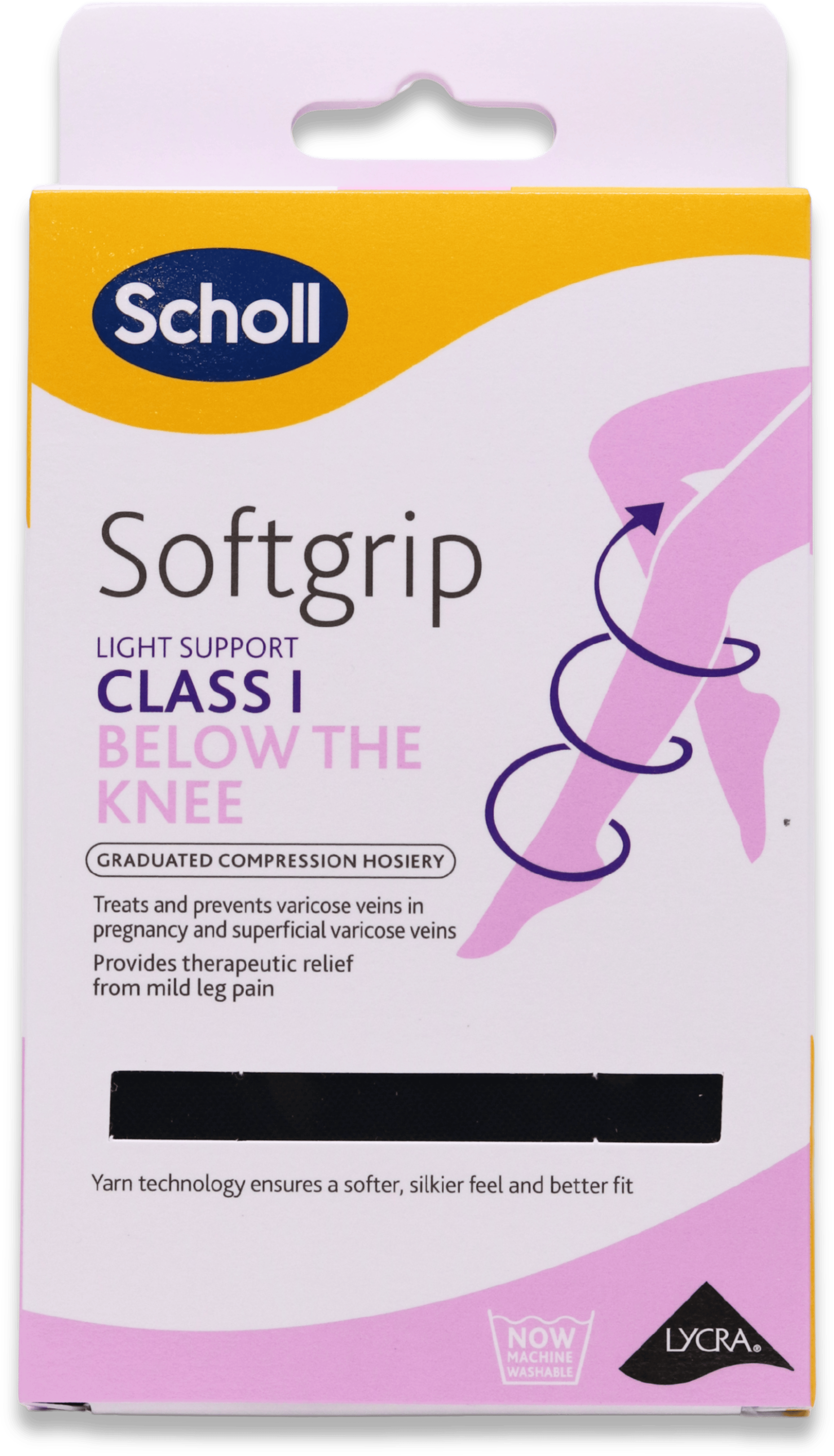 Scholl Softgrip C1 Below The Knee Compression Hosiery XL Black