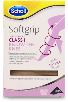 Scholl softgrip Cls I light support ribbed sock Hosiery ex-large close toe  black