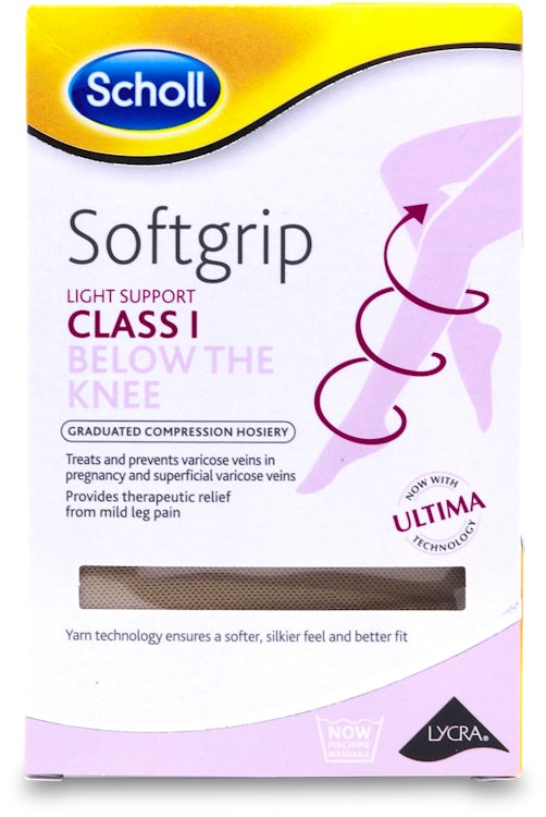  Scholl Softgrip Ultima Class 2 Below The Knee Closed Toe  Stockings, Small, Black : Health & Household