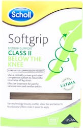 Scholl Softgrip C2 Below The Knee Compression Hosiery Small Natural