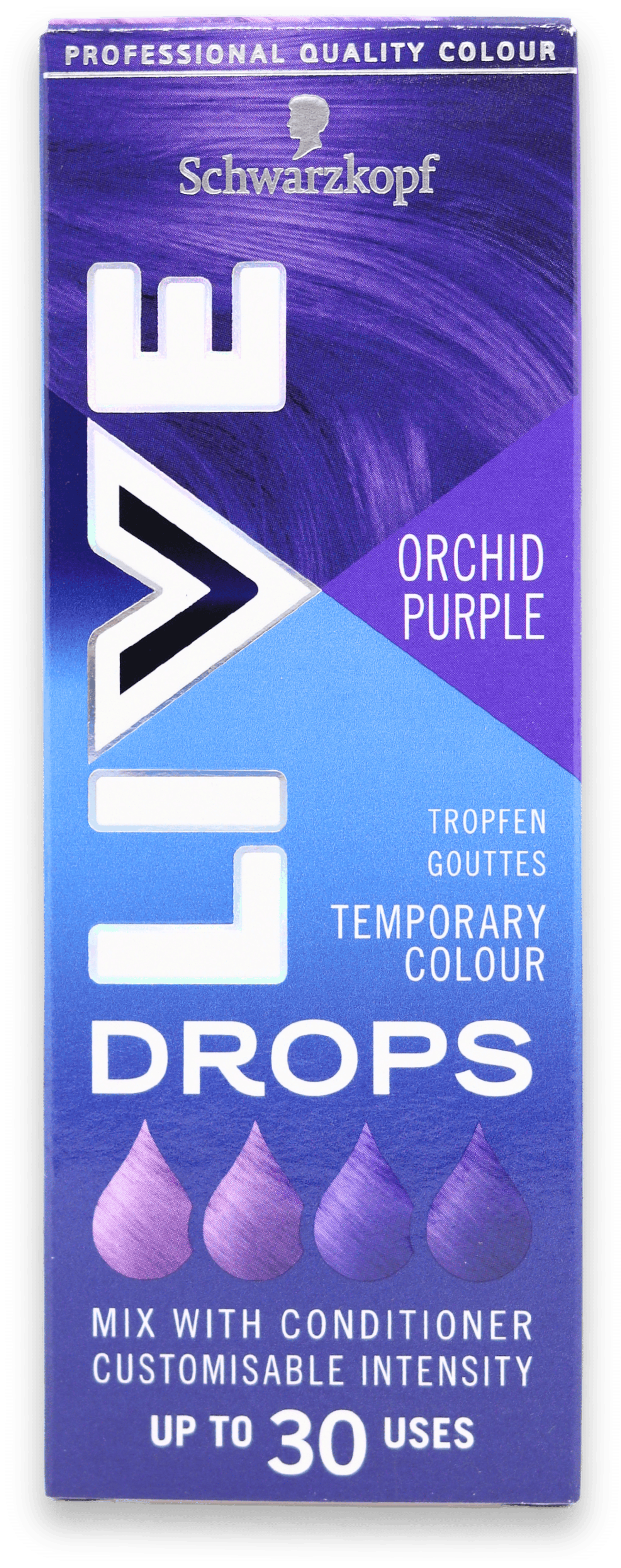 Schwarzkopf Live Orchid Purple Temporary Colour Drops 30ml