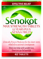 Senokot Max Strength 12 Years Plus Senna Fruit 48 Tablets