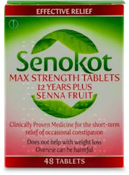Senokot Max Strength 12 Years Plus Senna Fruit 48 Tablets