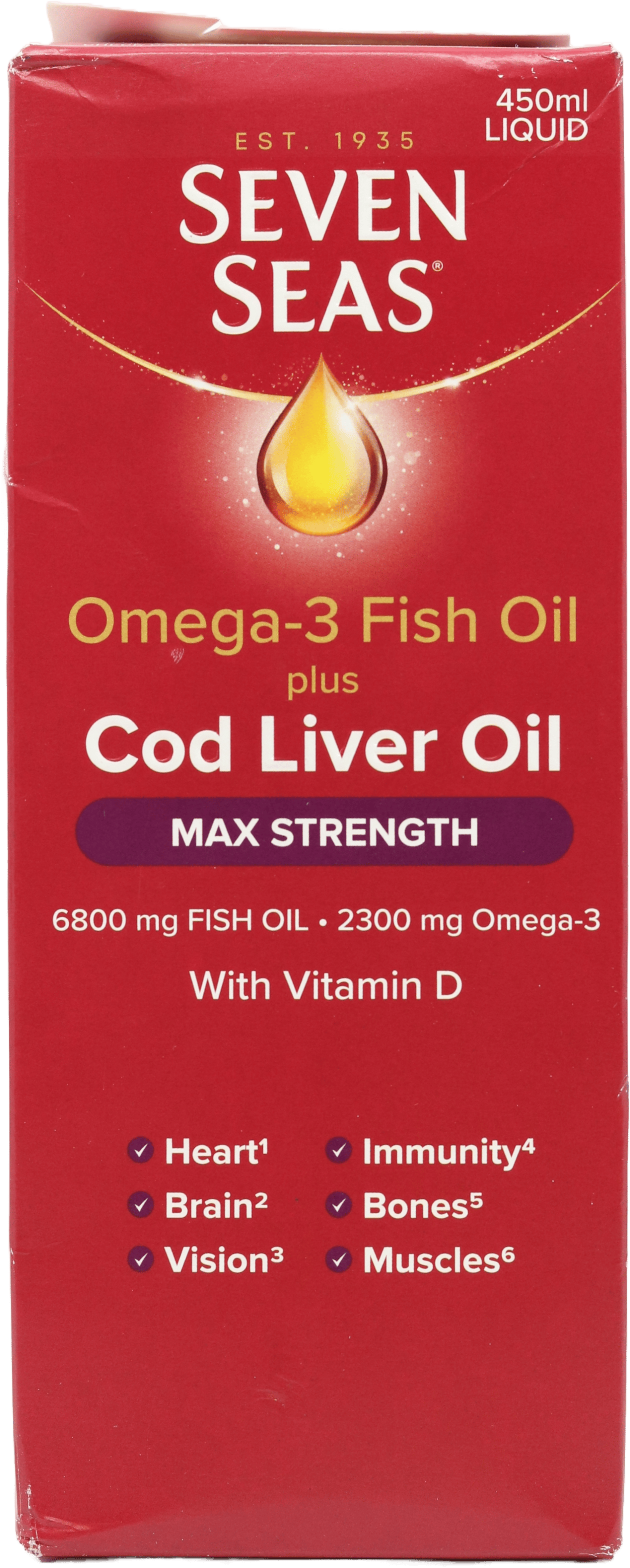 Seven Seas Cod Liver Oil Max Strength 450ml