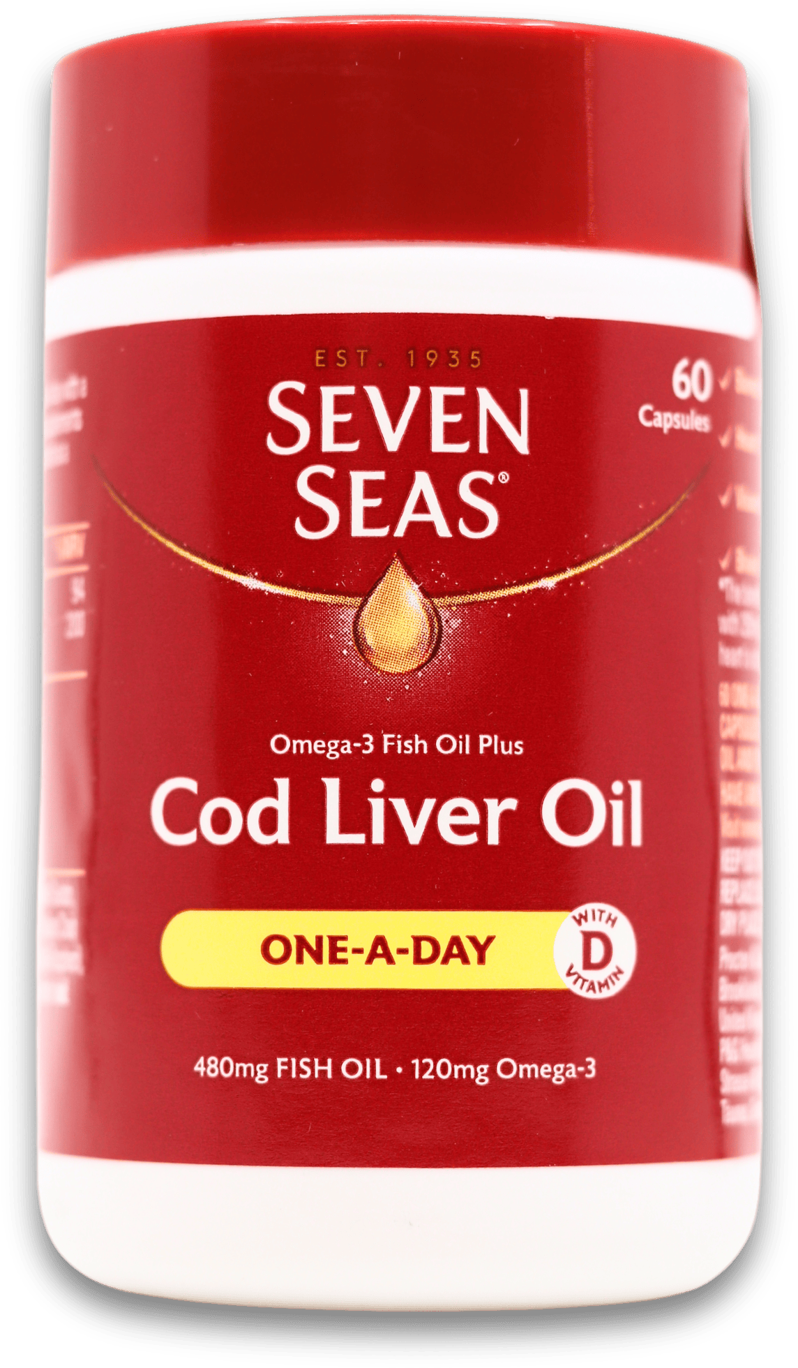 Seven Seas Cod Liver Oil One-A-Day 60 Capsules