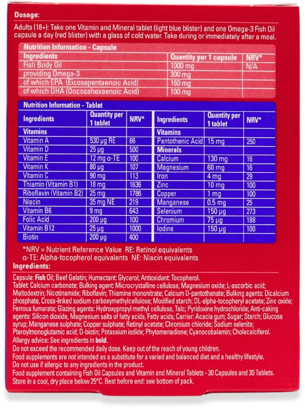 Seven Seas Omega 3 & Multivitamins Man 50+ 30 Day Duo Pack - 2