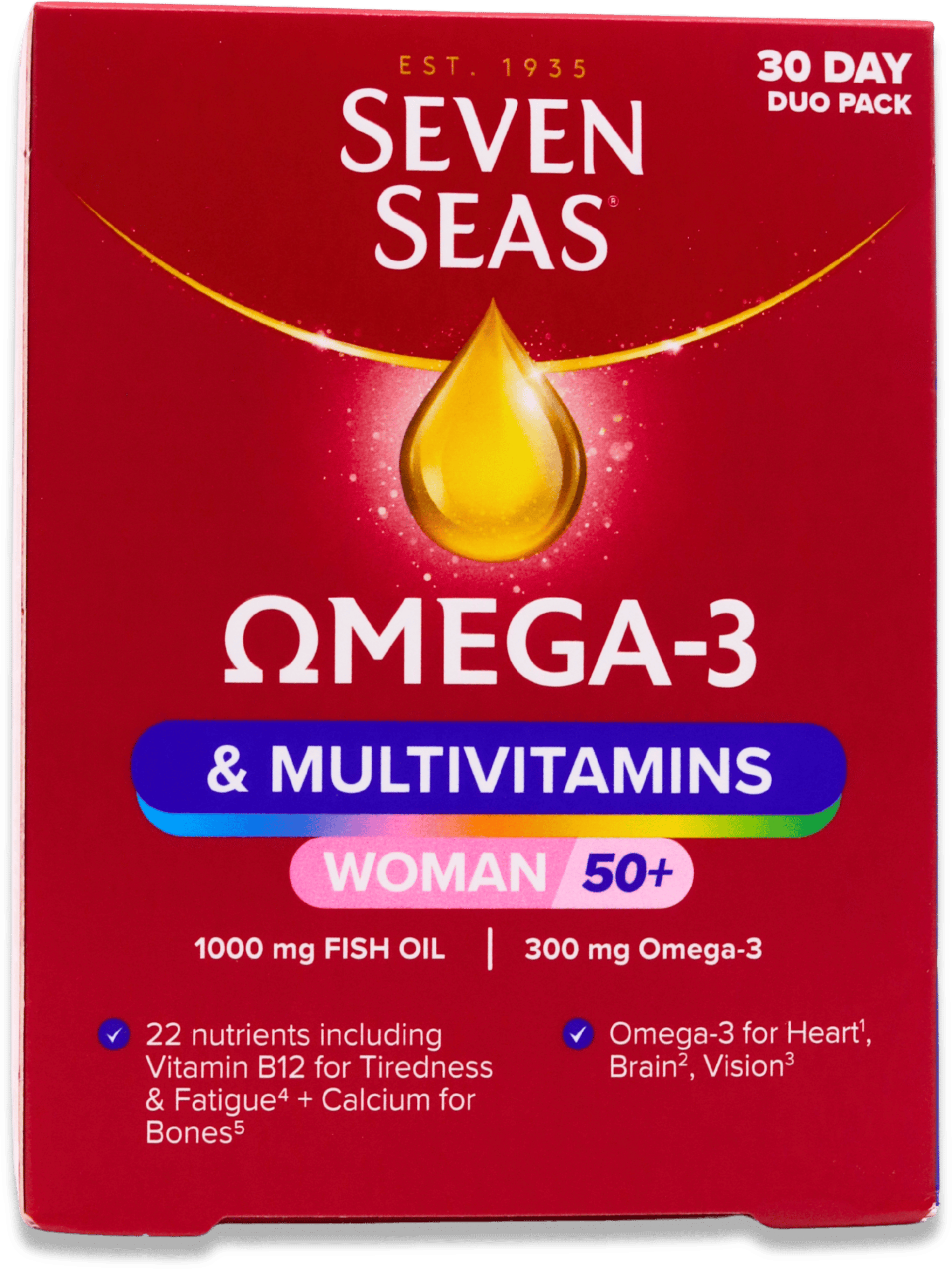 Seven Seas Omega 3 & Multivitamins Woman 50+ 30 Day Duo Pack