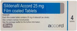 Sildenafil Accord 25mg 4 Tablets