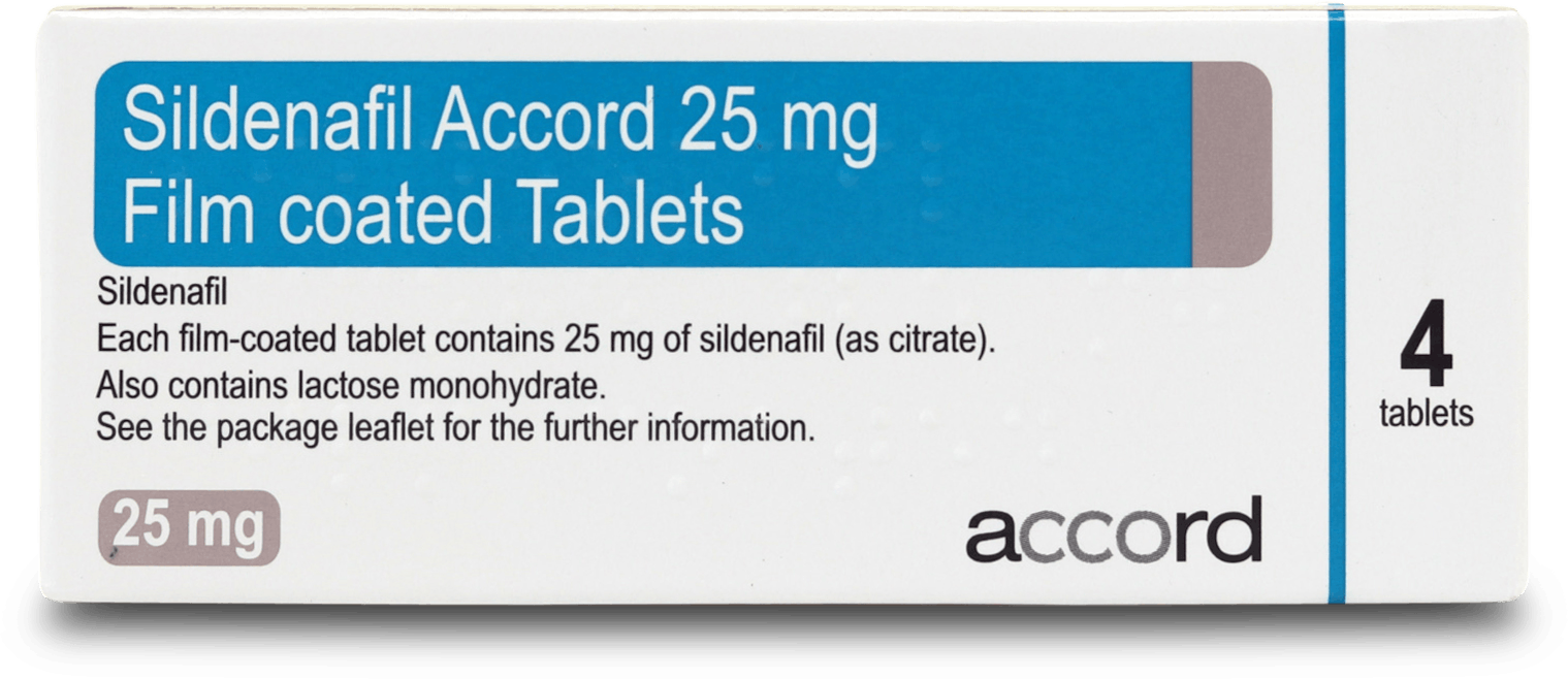 Sildenafil Accord 25mg 4 Tablets