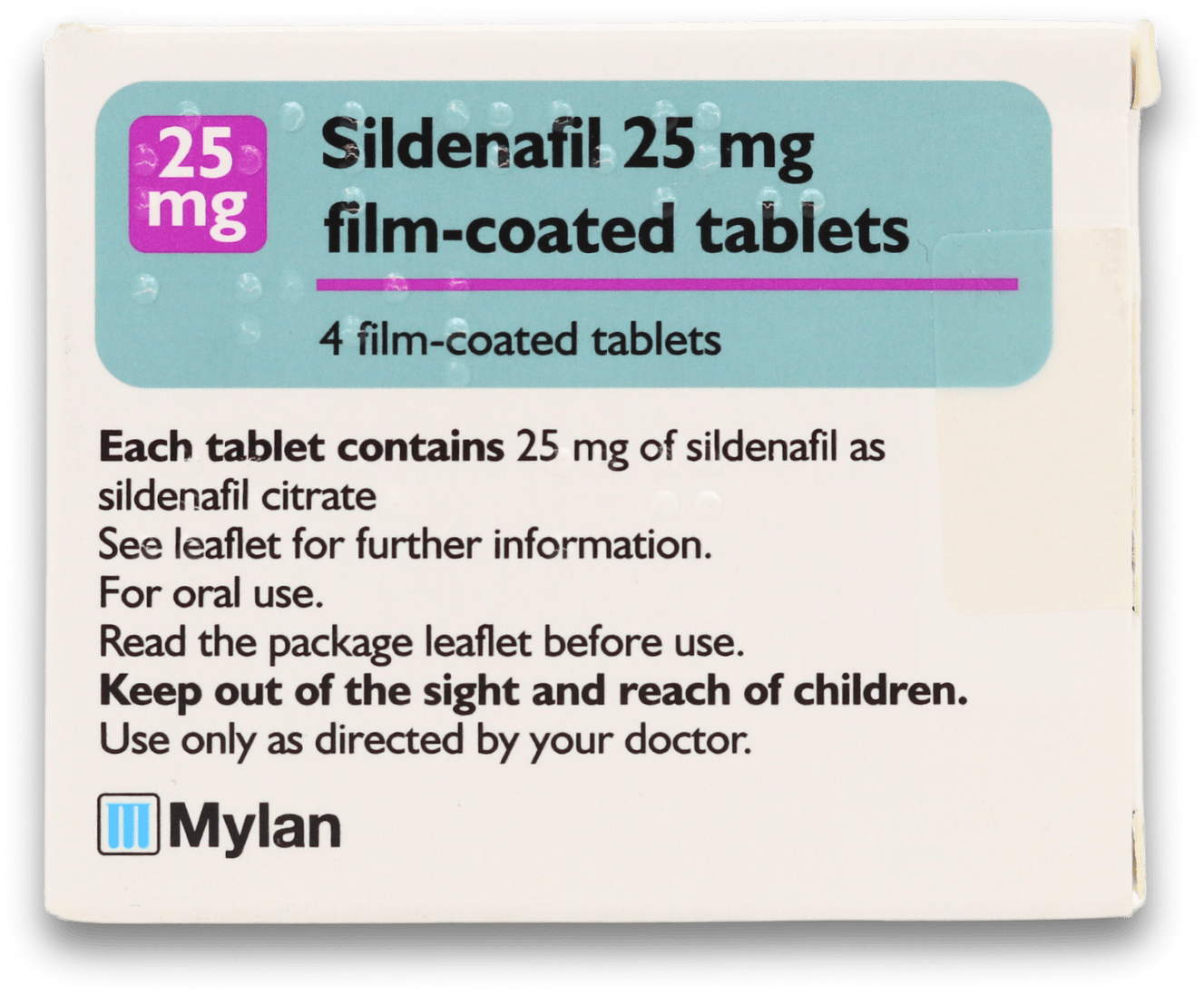 Mylan Sildenafil 25mg 4 Tablets