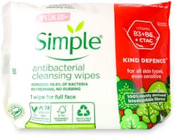 Simple Anti-Bacteria Cleansing Wipes 20 pack