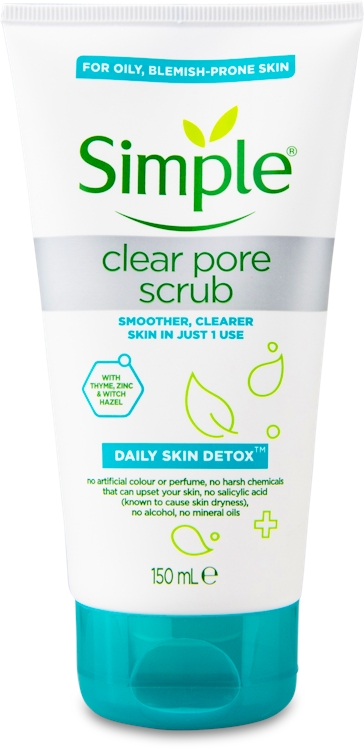 Photos - Facial / Body Cleansing Product Simple Daily Clear Pore Face Scrub 150ml
