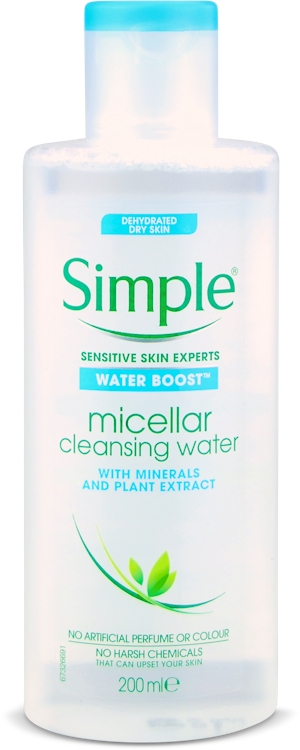 Photos - Facial / Body Cleansing Product Simple Water Boost Micellar Cleansing Water 200ml