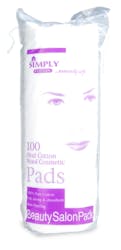 Simply Cotton Cosmetic Pads Oval 100 Pack