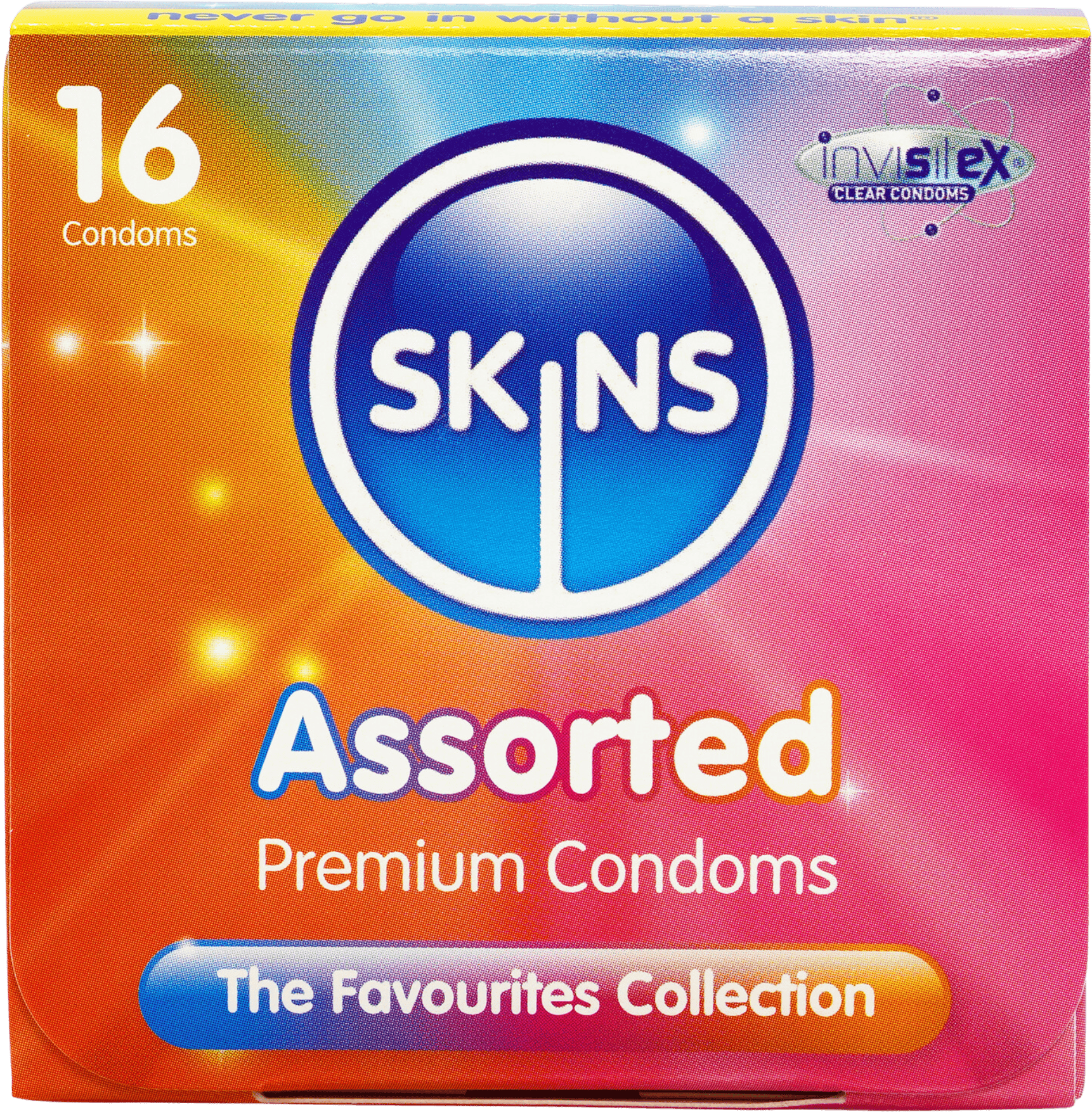 Skins Assorted 16 Pack (6 Natural, 5 Dots & Rib, 5 Ultra Thin)