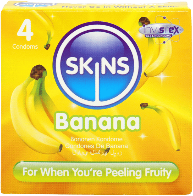 Skins Banana Condoms 4 Pack