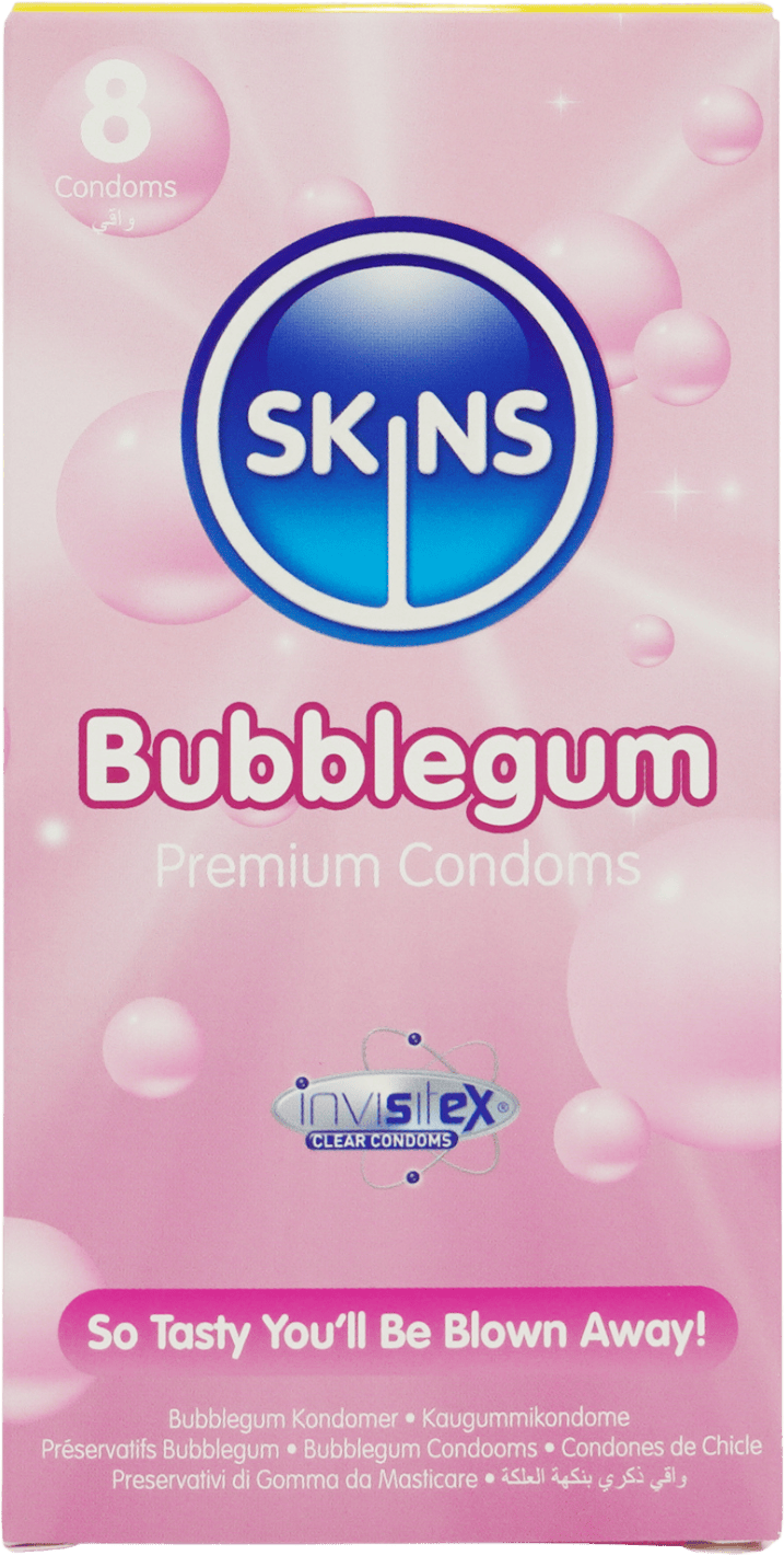 Skins Bubblegum Condoms 8 Pack