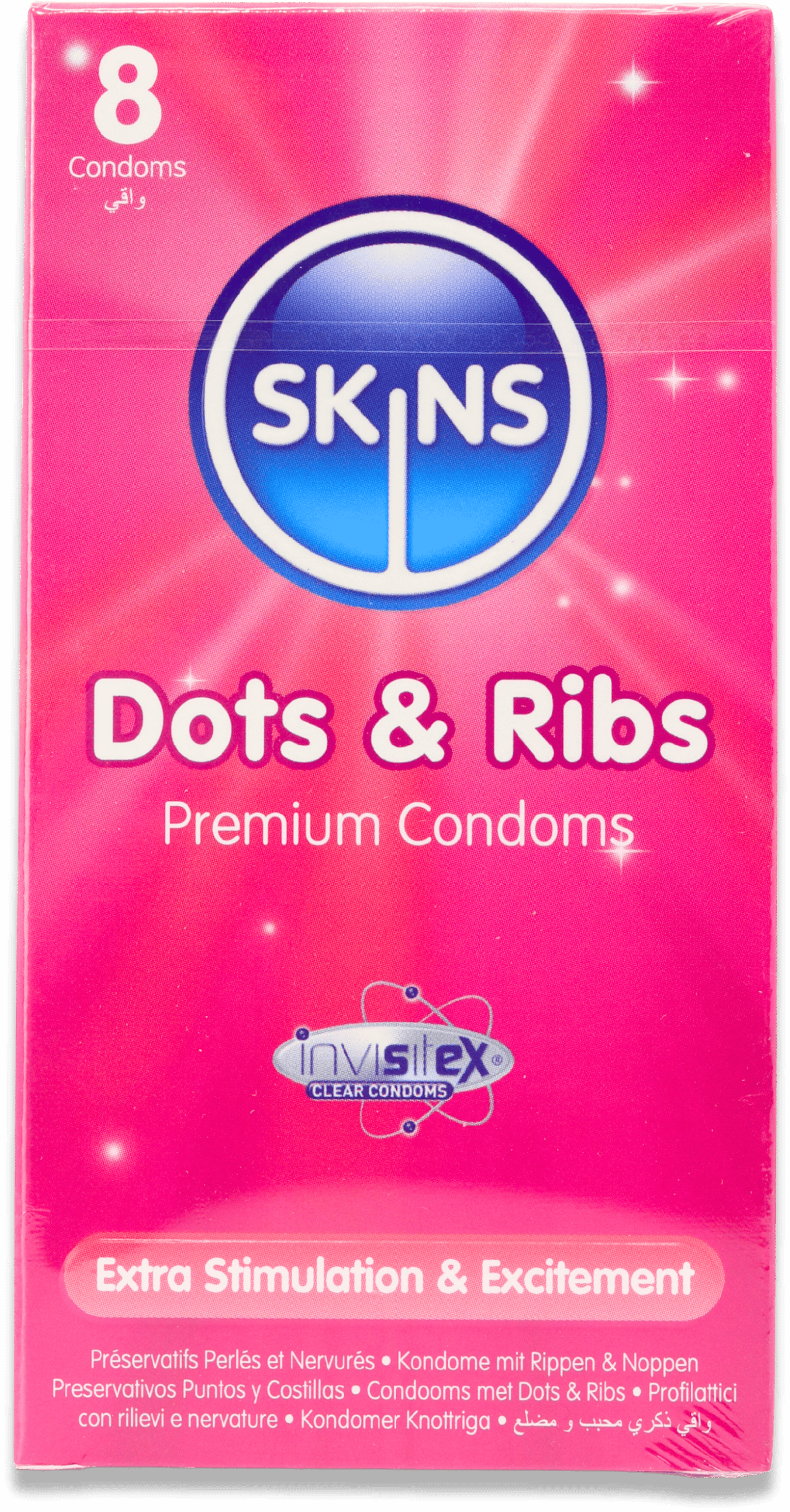 Skins Dots & Ribs Condoms 8 Pack