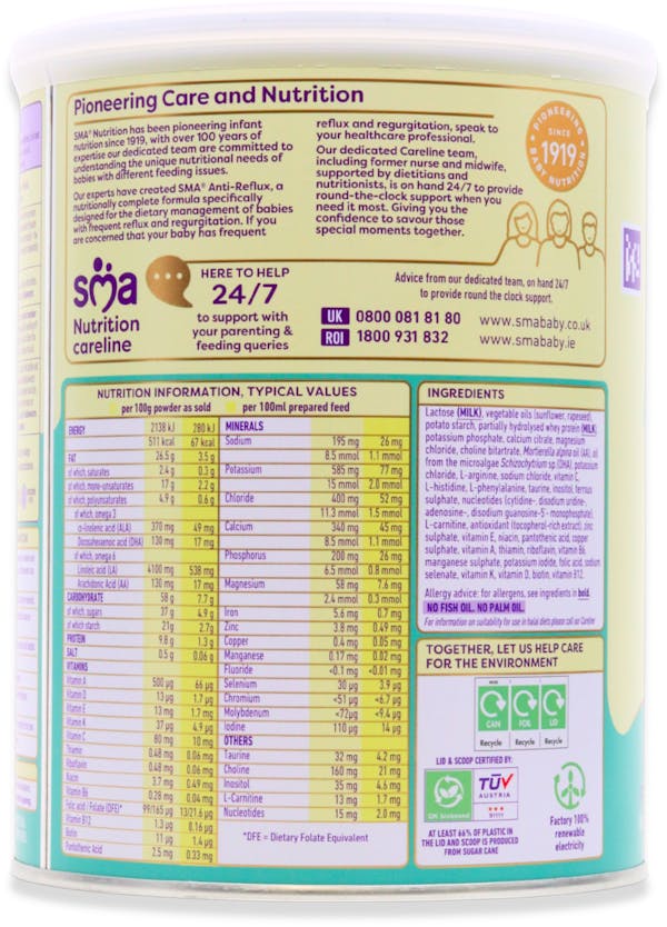SMA Anti-Reflux From Birth 800g - 3