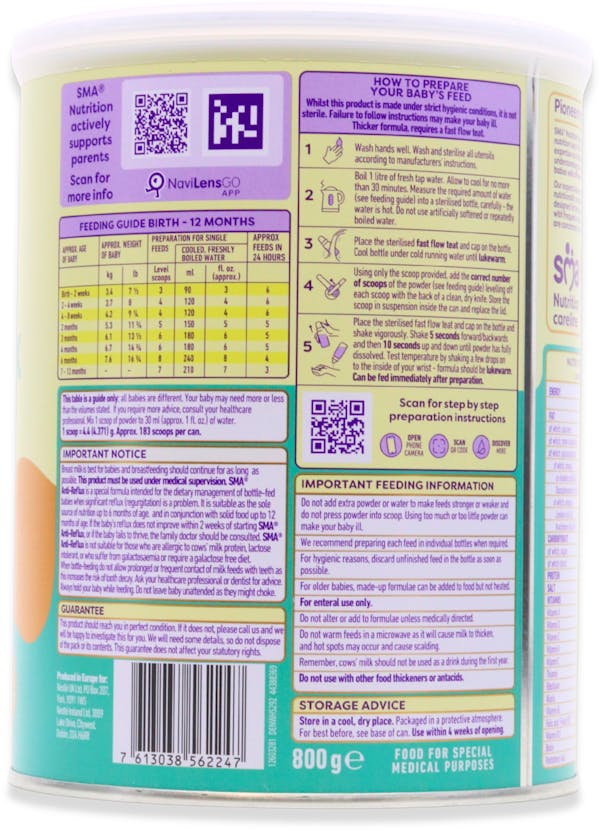 SMA Anti-Reflux From Birth 800g - 2