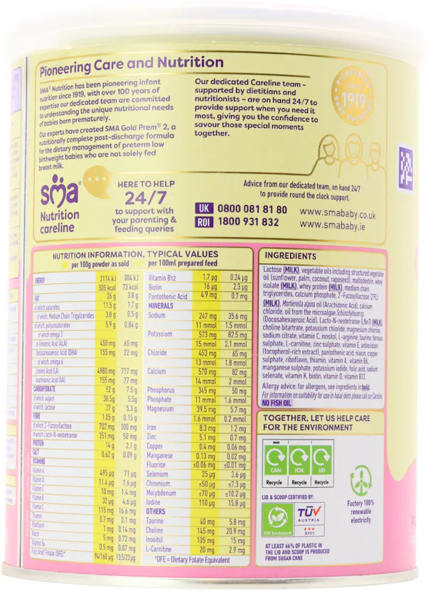 SMA Gold Prem 2 Post Discharge Formula 800g - 3