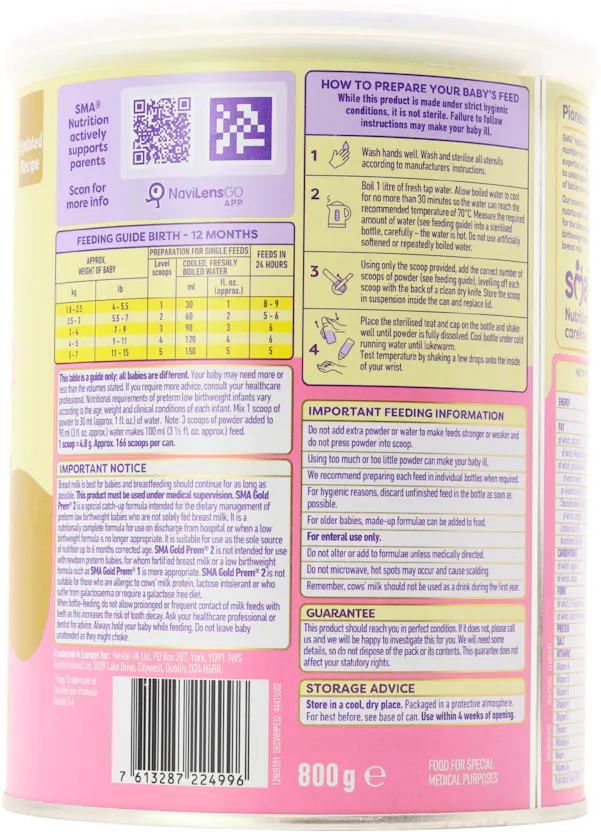 SMA Gold Prem 2 Post Discharge Formula 800g - 2