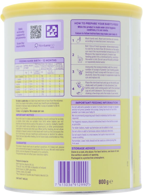 SMA Pro First Infant Milk From Birth 800g - 3